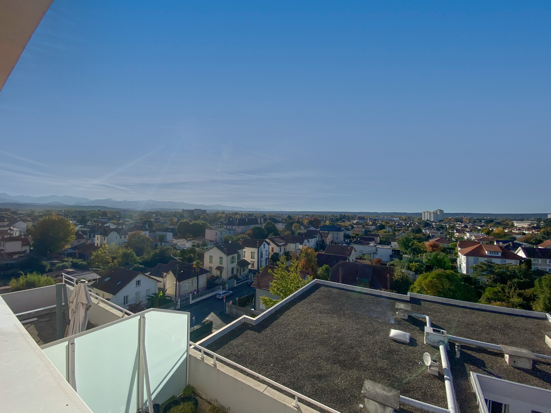 Vue dégagé depuis l'appartement
